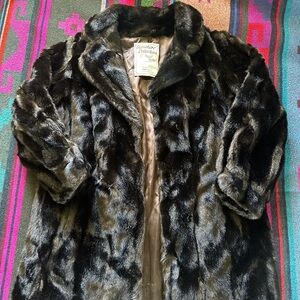 Black Faux Fur Coat